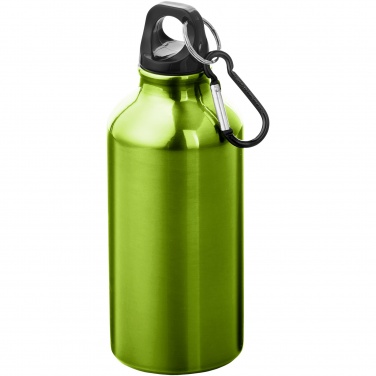 Logotrade advertising products photo of: Oregon 400 ml aluminium water bottle with carabiner