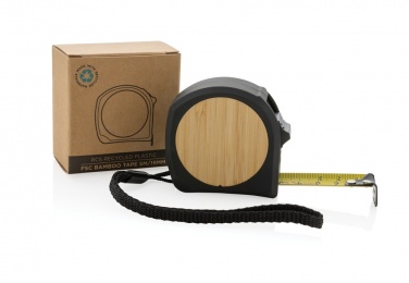 Logotrade promotional product picture of: RCS recycled plastic bamboo tape 5M/19mm