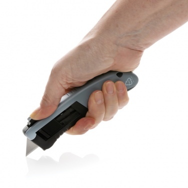 Logo trade corporate gifts image of: RCS certified recycled plastic Auto retract safety knife