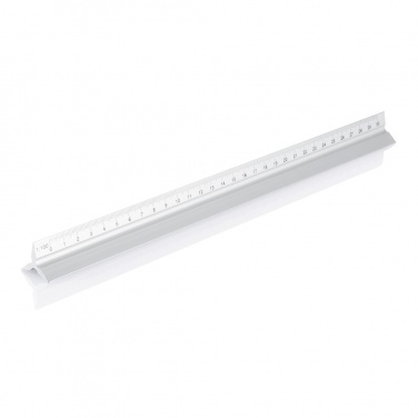Logo trade promotional giveaways image of: Aluminium triangle rule - 30cm