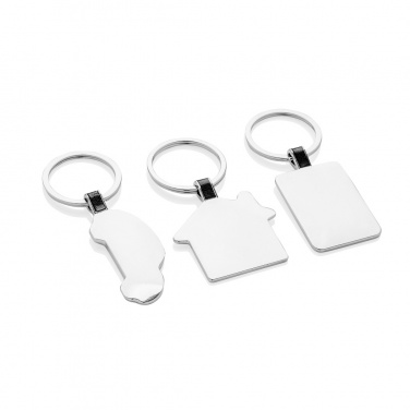 Logo trade business gifts image of: RCS recycled zinc alloy car keyring