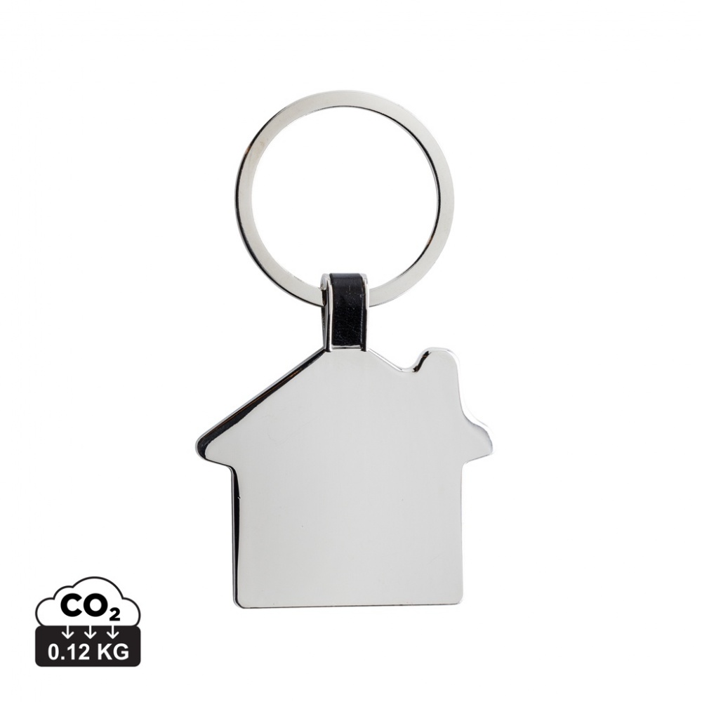 Logo trade advertising product photo of: RCS recycled zinc alloy house keyring