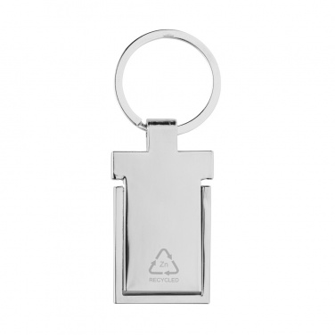 Logo trade business gifts image of: RSC recycled zinc alloy phone stand keychain