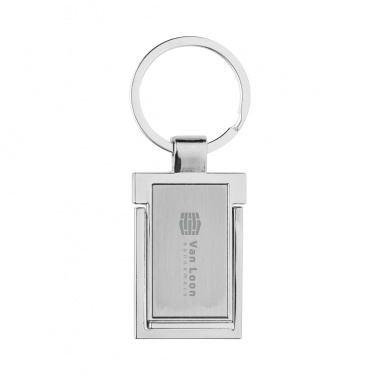 Logo trade promotional gift photo of: RSC recycled zinc alloy phone stand keychain