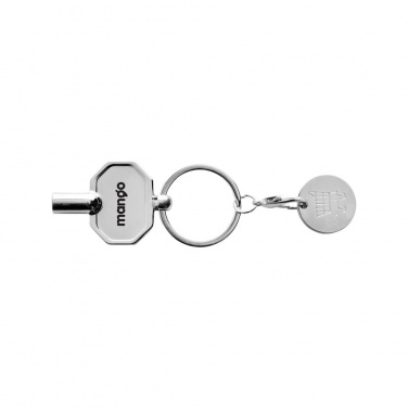 Logotrade corporate gifts photo of: RCS recycled zinc alloy radiator key keychain with coin