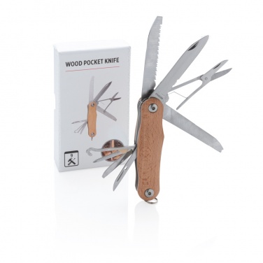 Logo trade advertising product photo of: Wood pocket knife