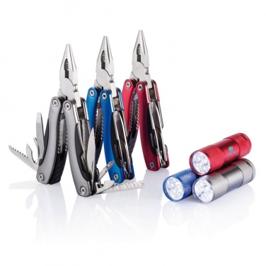 Logo trade promotional giveaways picture of: Multitool and torch set