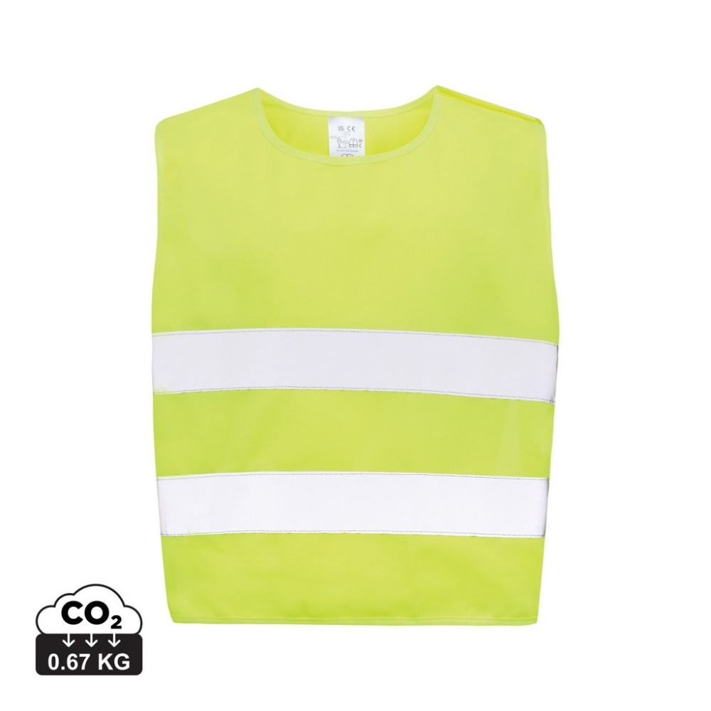 Logo trade promotional merchandise picture of: GRS recycled PET high-visibility safety vest 3-6 years