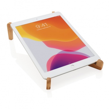Logo trade promotional gifts image of: Bamboo portable laptop stand