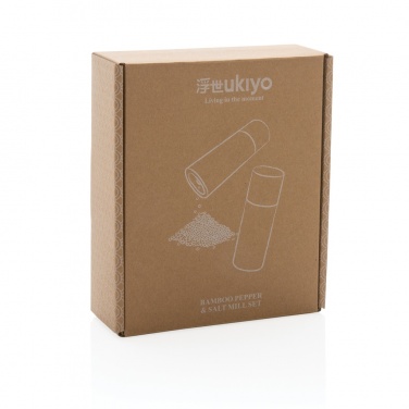 Logotrade corporate gift image of: Ukiyo bamboo salt and pepper mill set