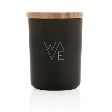 Logo trade promotional item photo of: Ukiyo deluxe scented candle with bamboo lid