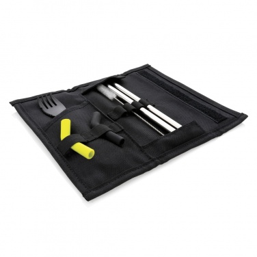 Logotrade business gift image of: Tierra 2pcs straw and cutlery set in pouch