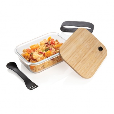 Logotrade promotional giveaways photo of: Glass lunchbox with bamboo lid