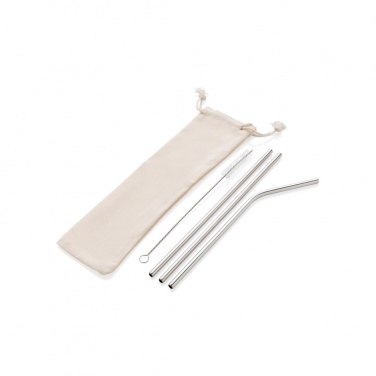 Logotrade business gifts photo of: Reusable stainless steel 3 pcs straw set