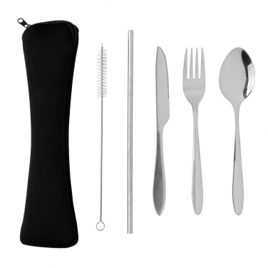 Logotrade corporate gift picture of: 4 PCS stainless steel re-usable cutlery set
