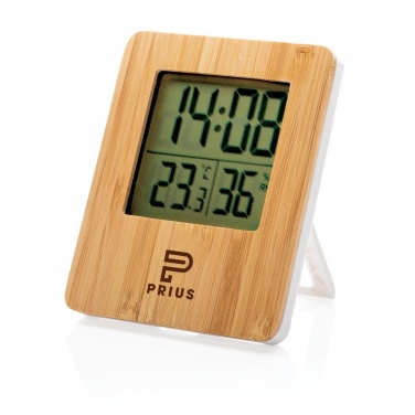 Logo trade promotional gifts picture of: Bamboo weather station
