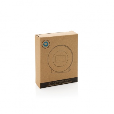Logotrade promotional gift image of: Utah RCS rplastic and bamboo LCD desk clock