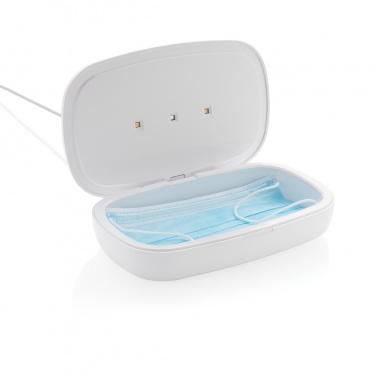 Logotrade business gift image of: UV-C steriliser box with 5W wireless charger