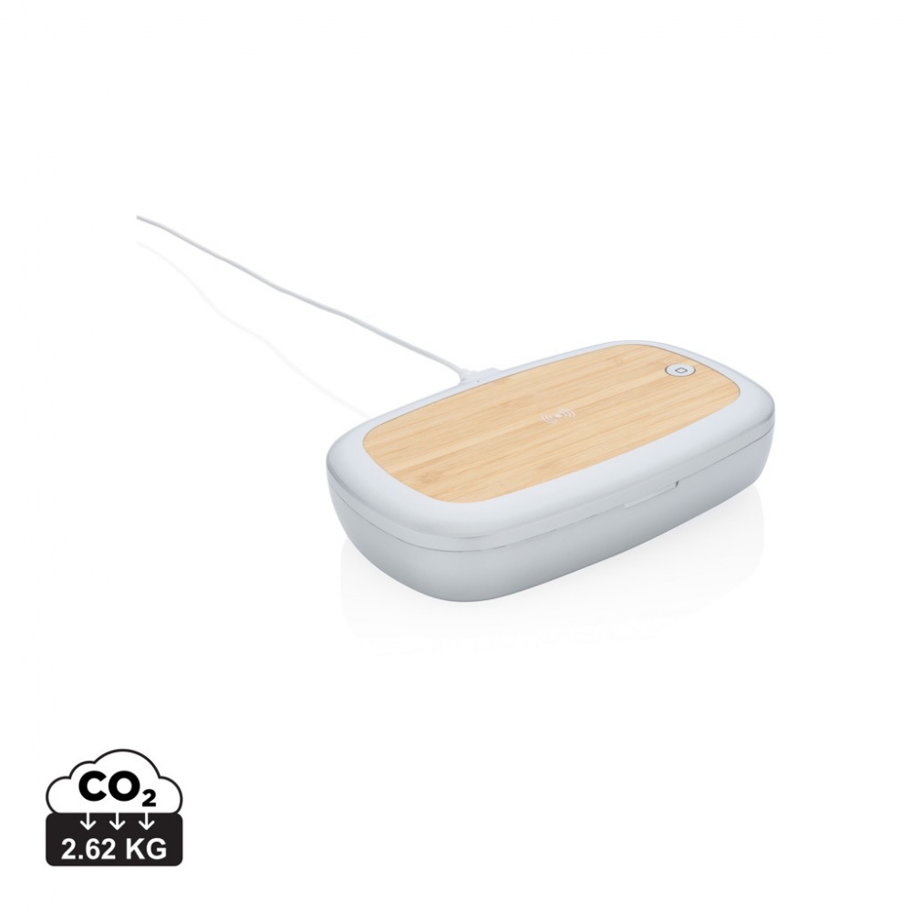 Logo trade promotional giveaways image of: Rena UV-C steriliser box with 5W wireless charger