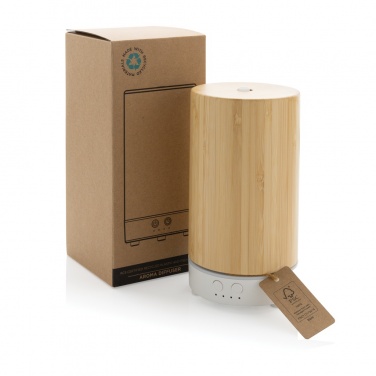 Logo trade corporate gifts image of: RCS recycled plastic and bamboo aroma diffuser