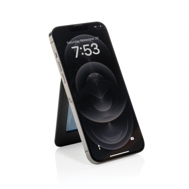 Logotrade promotional item image of: Magstand RCS recycled PU magnetic phone wallet with stand