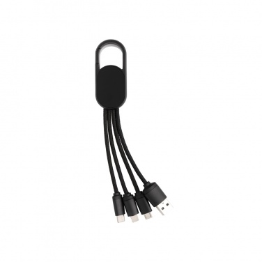 Logotrade promotional giveaway picture of: 4-in-1 cable with carabiner clip