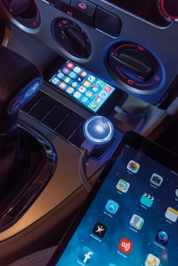 Logo trade promotional giveaways picture of: Powerful dual port car charger