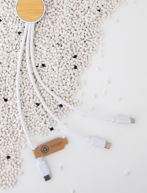 Logo trade promotional products picture of: RCS recycled plastic Ontario 6-in-1 cable