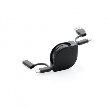 Logo trade corporate gift photo of: RCS standard recycled plastic and TPE 6-in-1 cable