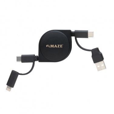 Logo trade promotional gifts picture of: RCS standard recycled plastic and TPE 6-in-1 cable