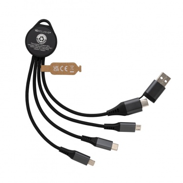 Logo trade advertising product photo of: Terra RCS recycled aluminium 6-in-1 charging cable