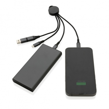 Logo trade promotional item photo of: Terra RCS recycled aluminium 6-in-1 charging cable