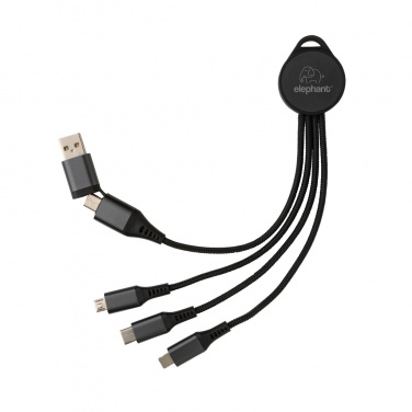 Logo trade promotional items image of: Terra RCS recycled aluminium 6-in-1 charging cable