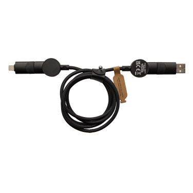 Logotrade promotional merchandise picture of: Oakland RCS recycled plastic 6-in-1 fast charging 45W cable