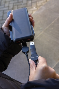 Logo trade business gifts image of: Oakland RCS recycled plastic 6-in-1 fast charging 45W cable