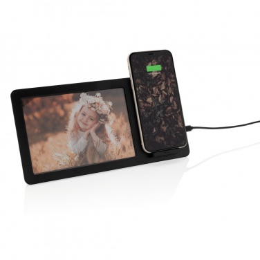 Logo trade advertising products picture of: 5W Wireless charger and photo frame