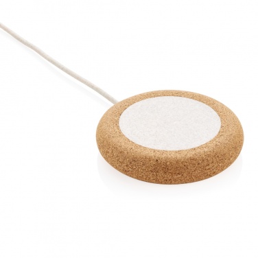 Logo trade promotional giveaways image of: Cork and Wheat 5W wireless charger