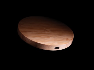 Logotrade promotional giveaways photo of: Bamboo 5W round wireless charger