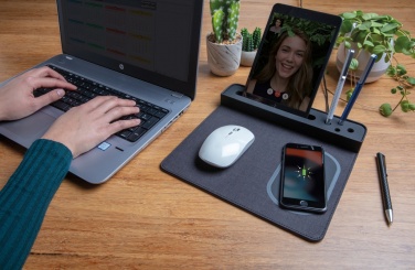 Logo trade promotional giveaways image of: Air mousepad with 5W wireless charging and USB