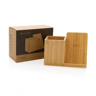Logotrade advertising products photo of: Calgary bamboo 10W wireless charger