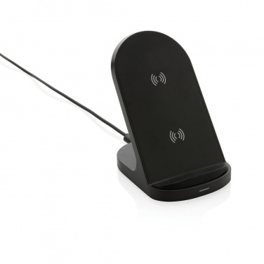 Logotrade promotional giveaway picture of: RCS recycled plastic double coil wireless stand 15W