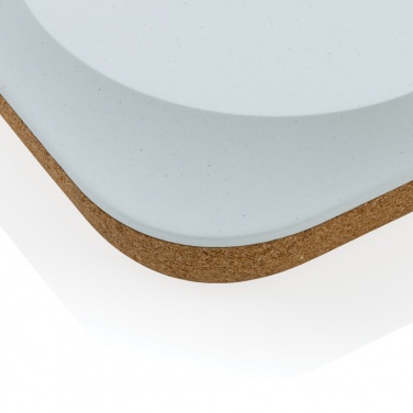 Logo trade business gifts image of: Oregon RCS recycled plastic and cork 10W wireless