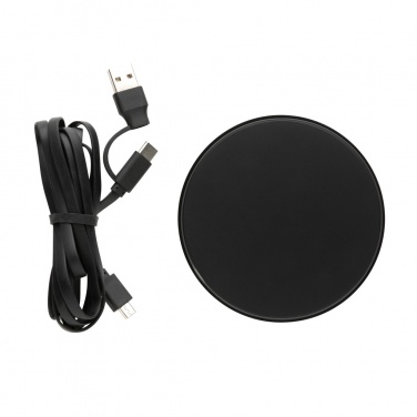 Logo trade promotional products image of: RCS standard recycled plastic 10W wireless charger