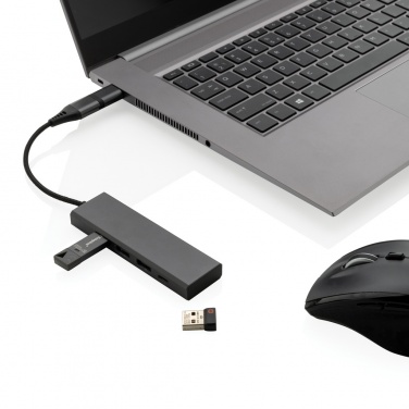 Logotrade promotional gift picture of: Terra RCS recycled aluminium hub with 3 USB ports