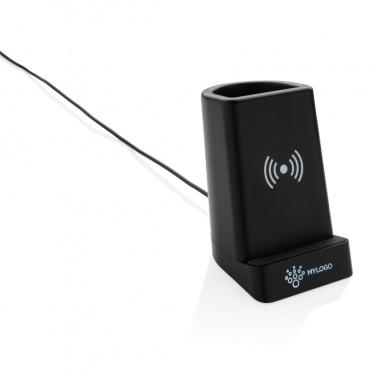 Logotrade promotional product picture of: Light up logo 5W wireless charging pen holder