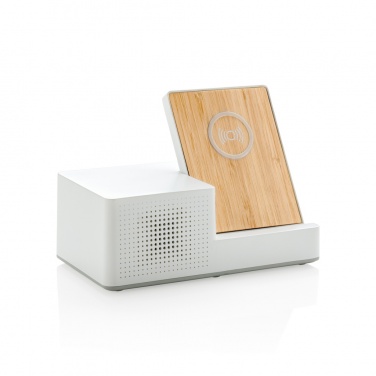 Logo trade promotional giveaway photo of: Ontario 5W wireless charger with speaker