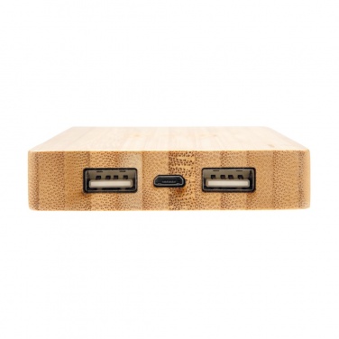 Logo trade promotional product photo of: Bamboo 4.000 mAh wireless 5W Powerbank
