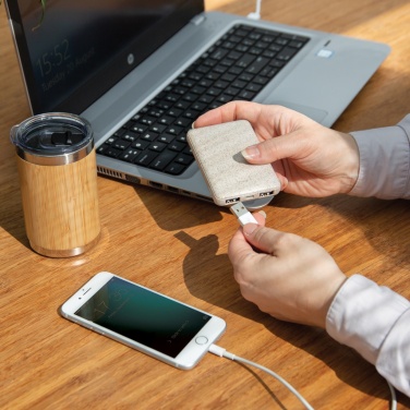 Logotrade advertising products photo of: Wheat Straw 5.000 mAh Pocket Powerbank