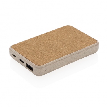 Logotrade advertising product image of: Cork and Wheat 5.000 mAh pocket powerbank