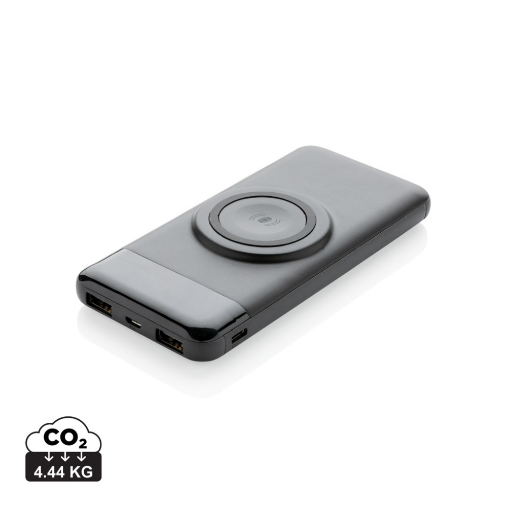 Logo trade promotional gift photo of: 10.000 mah wireless powerbank with watch charger